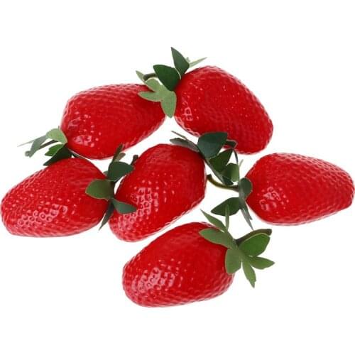 Lifelike Artificial Simulation Strawberry Fake Display Fruit Model House Kitchen Party Decorative QX2E