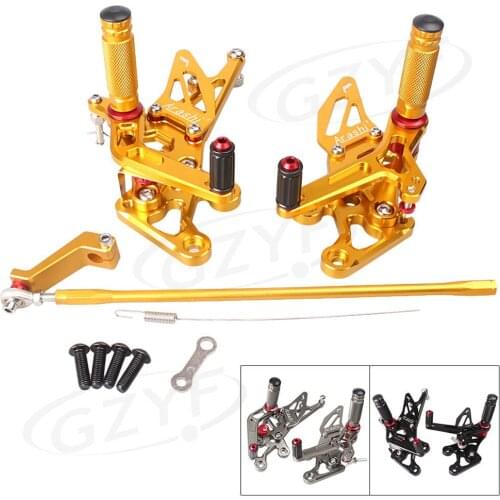 Adjustable Motorcycle Shift Foot Pegs Rear Set Footrests Footpegs Bracket Rear Set Kit For Yamaha FZ8 & FZ1 2006-2012 2013 2014