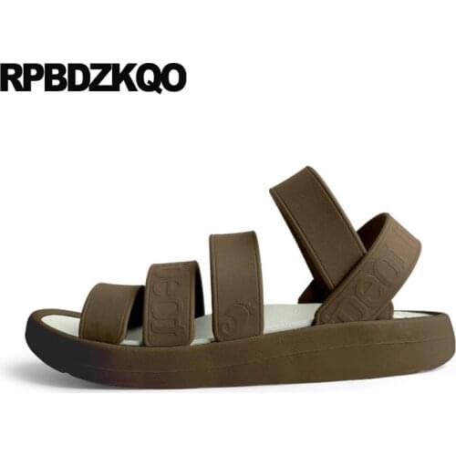 Native brown roman fashion waterproof slippers slides strap rubber flat water shoes men gladiator sandals summer slip on soft