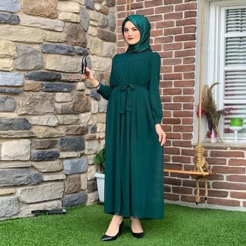 Chiffon Abaya Dubai Turkey Hijab Muslim Dress India European Islam Clothing African Dresses for Women Musulman De Mode Vestidos