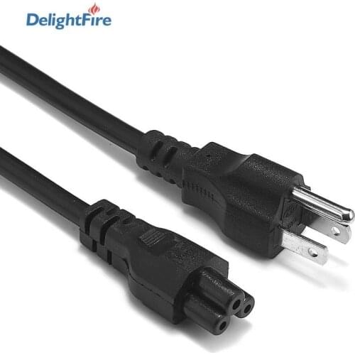 USA Plug Power Cable 250V 2.5A 1.2m 1.5m IEC C5 AC Adapter Power Supply Cord For Dell Lenovo Notebook Comnputer Monitor LG TV