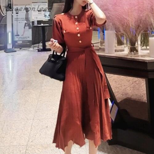 Модные трикотажные платья Threehonlee China At AliExpress