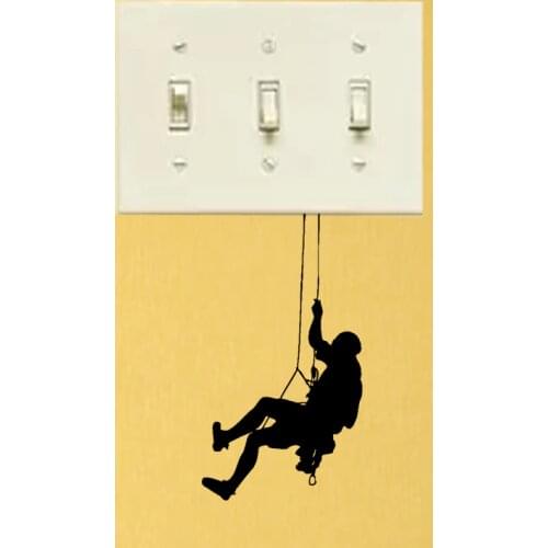 Gym Sport Climbing Vinyl Home Room Wall Decals Light Switch Stickers 5WS1473