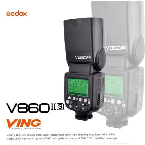 Godox V860II-S V860II-C 860II-N V860II-F V860II-O GN60 TTL HSS Li-ion Battery Speedlite Flash for Sony Nikon Canon Olympus Fuji