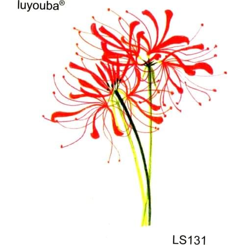 30pcs Manjusaka Waterproof Temporary Tattoo Sticker Secret Hell Flower Fake Tattoo Tatuagem Temporary Tatoo Tatuajes