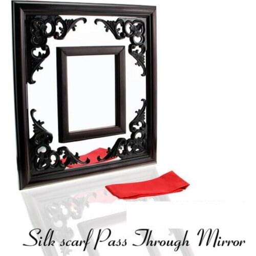 Silk Thru Mirror - Stage Magic,Magic Props,Funny Magie,Magic Tricks,Gimmick,Illusions,Professional Magician Mystory Joke