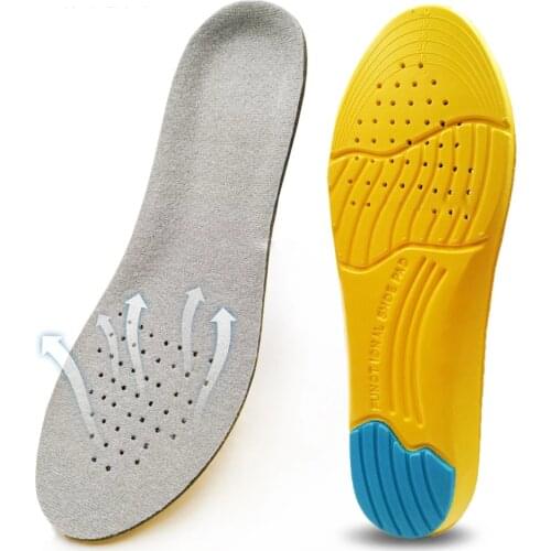 Shoe Inserts Pad Soft Sport Insoles Memory Foam Breathable Outdoor Running Silicone Gel Cushion Orthopedic Insoles 35-45 Size