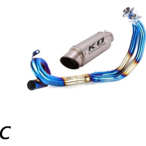 Slip On Motorcycle Exhaust Front Connect Pipe And Muffler Stainless Steel Exhaust System For Yamaha MT07 Until 2020