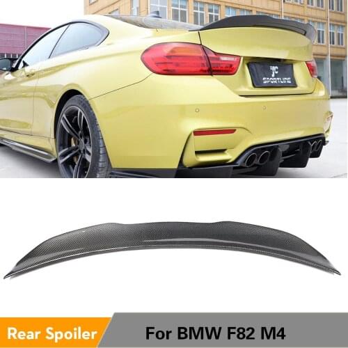 Rear Spoiler Trunk Boot Lip For BMW F82 M4 Coupe 2Door 2014 - 2018 Rear Trunk Spoiler Boot Wing Lip Carbon Fiber