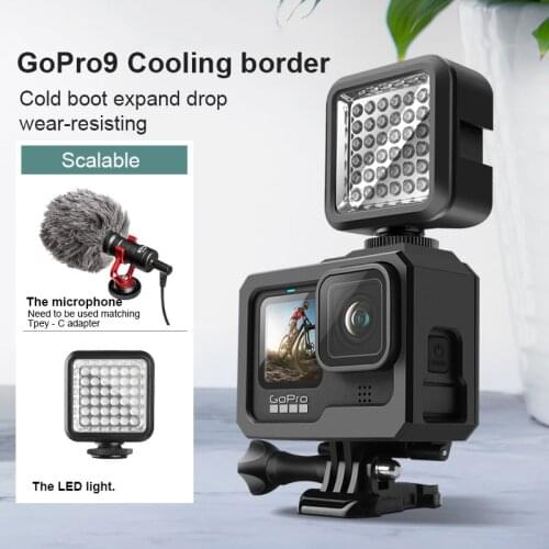 Frame Housing Case Cage Protective Shell With Clod Shoe Mount For GoPro Hero 9 Sport Camera Accessories