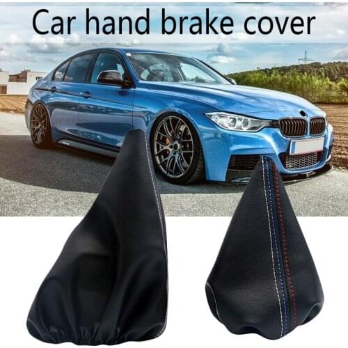 2 Pcs/Set New Car Shift Knob Stick Handbrake Leather Gaiter Boot Cover Case Gear Shift Collar For Bmw 3 Series E36 E46 M3