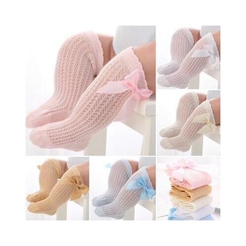 2020 Baby Socks Summer Hollow Out Thin Knee Length Infant Toddler Mesh Breathable Socks Free Shipping 0.5kg#23