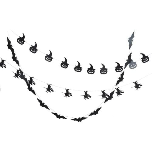 2021 Halloween Decoration Window Stickers Skull Bat Flag Wall Stickers Halloween Festival Party Room Decoration Wallpaper