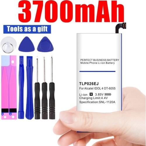3700mAh TLp026EJ Battery For Alcatel idol 4 OT6055 6055H 6055Y 6055U 6055 6055K 6055B Battery +Gift tools