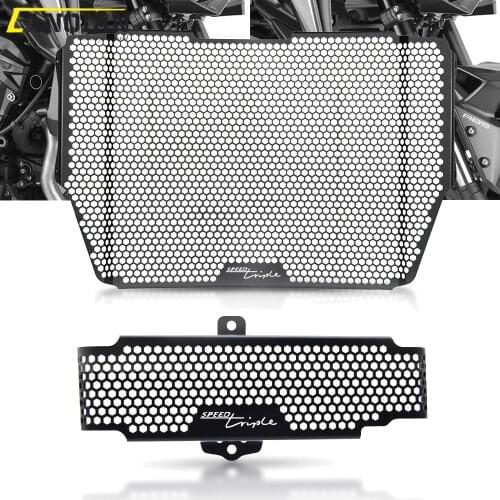 Motorcycle Accessories Aluminium Radiator Grille Guard Cover Side Part Grill Protector For Triumph Speed Triple 2016-2017