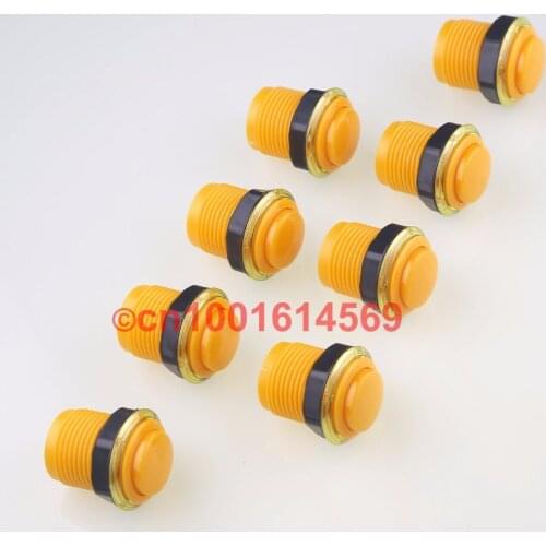 Reyann 35mm 8 x Arcade Buttons DIY Kits Parts For MAME Multicade Game & PC Computer Games & Arcade FightStick Tournamen - Yellow
