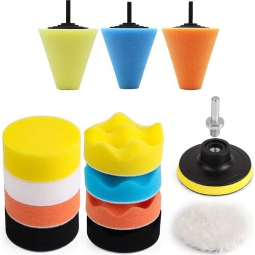 Car Sponge Wool Pads Waxing Polishing Buffing Pad Wheel Car Auto Paint Care Polisher Pad Boat Drill Polishing Remove Scratches