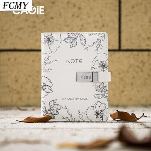 A5 Simplicity Notebook Password Book with Lock Creative School Office Supplies Stationery Personal Diary Journal Cover Planner