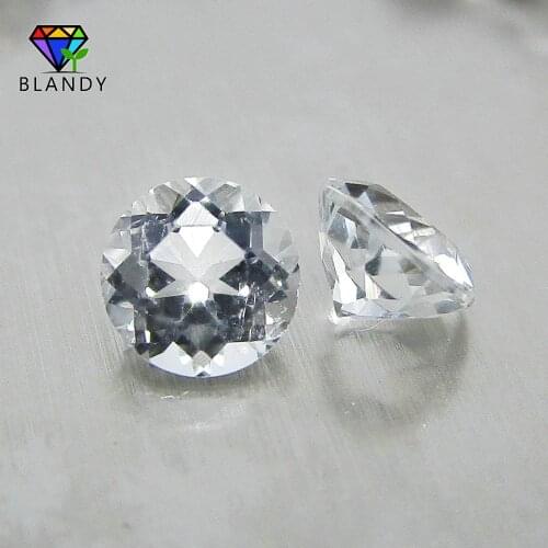 Factory Price 3A Quality 1000pcs/lot 1.0-2.5mm Loose Clear To paz Stone Beads 1.5mm Round Cut White Natural Topazs For Jewelry