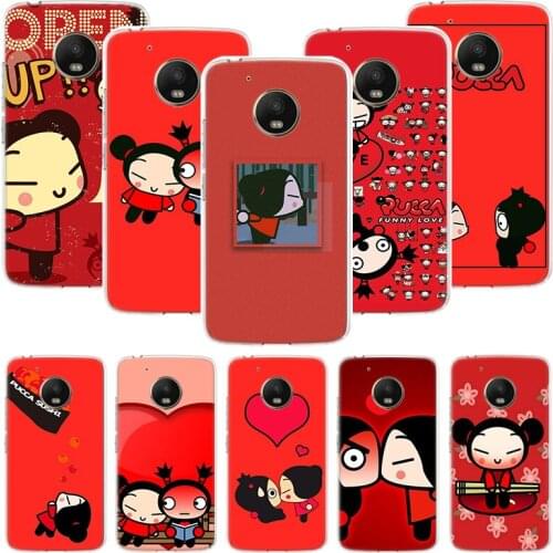 Cute Cartoon Pucca Garu Phone Case For Motorola Moto G9 G8 G7 G6 G5 E6 E5 E4 Plus Play Power One Action Macro Coque Cover Capa