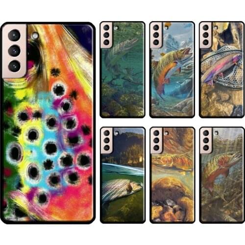 Rainbow Trout Fishing Skin Phone Cover For Samsung Galaxy S21 S20 Ultra Note 20 Note 10 S8 S9 S10 Plus S20 FE Case