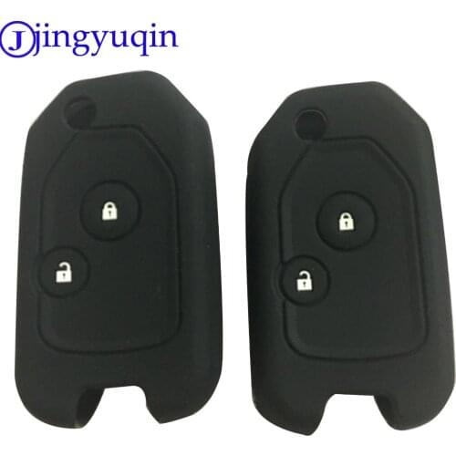 Jingyuqin 50pcs Silicone Car Key Case Cover For Honda Accord CRV Odyssey 2 Button Modified Flip Folding