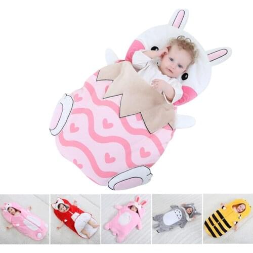 Baby Sleeping Bag Soft Cotton Thick Blanket Winter Sweet Cartoon Animals Babies Newborn Infant Kids Sleeping Bags Gifts