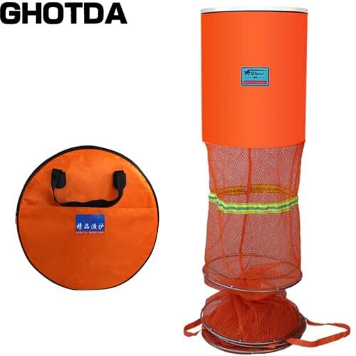 Double Stainless Steel Rings Collapsible Fish Care Folding Cage Network