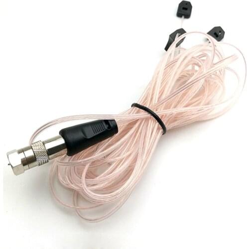 FM antenna connector aerial dipole HD radio connecting cord 75 Ohm for stereo 5M cable with 1x adaptor