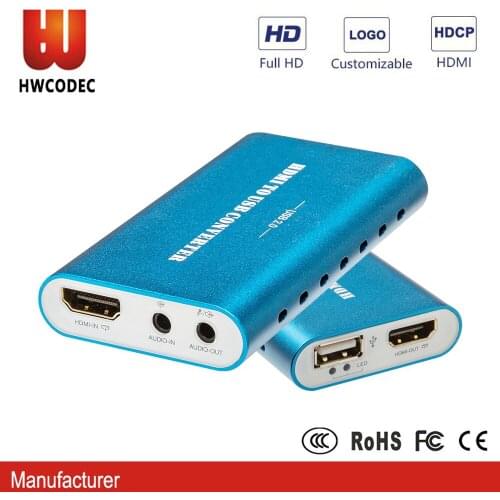 HWCODEC USB2.0 4K 30fps HD Video Game Capture Card HDMI Output Plug and Play Game Streaming Live Stream Broadcast with MIC