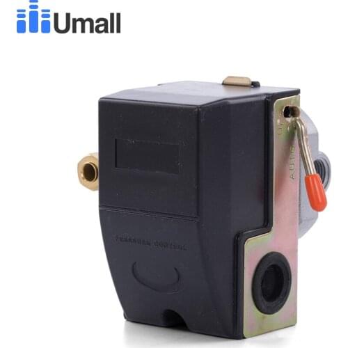 KRQ-1 Heavy Duty AMP Air Compressor Water Pump Adjustable Mechanical Pressure Switch Automatic Control Valve 95-125 PSI 4 Port