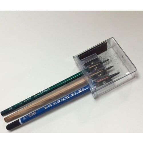 Multifunctional 4 Holes Charcoal Pencil Sharpener Long Core Lead Drawing Art Manual Sketching Drawing Supplies