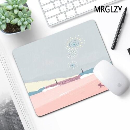 MRGLZY Drop Shipping Minimalist 220X180mm Pink Blue Small Mouse Pad Mats Carpet Gamer Laptop Mini PC Gaming Accessories MousePad