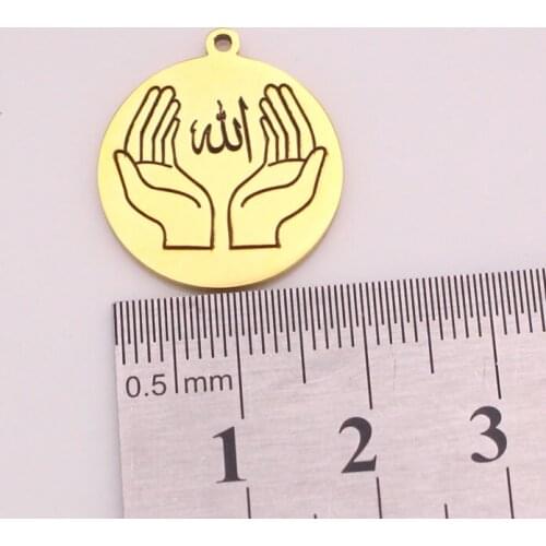 Islam Allah Stainless Steel pendant muslim charm 2 pcs /lot