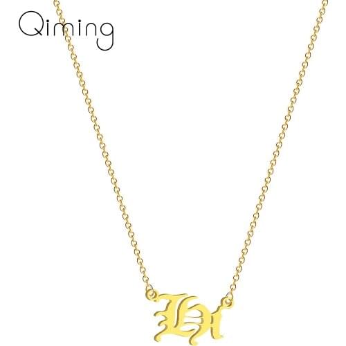 New Greetings Say Hi Words Letter Necklace Girls Women Bohemia Jewelry Gold Thin Chain Pendant Retro Necklace Ladies