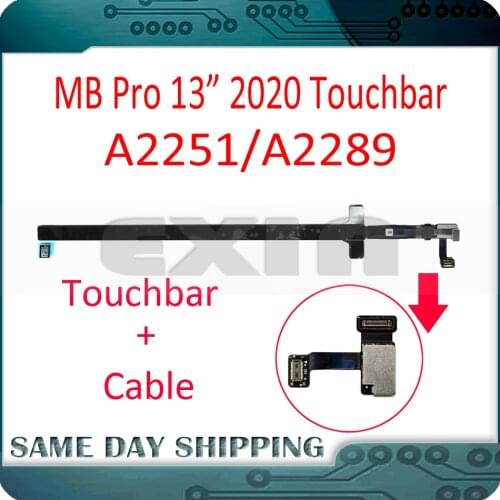 NEW Laptop A2289 A2251 Touch bar Touchbar OLED Screen with Cable for Macbook Pro 13" Retina 2020 Year EMC 3348 EMC 3456