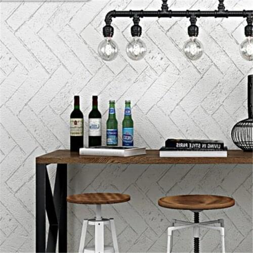 Beibehang White Brick Wallpaper Vintage retro imitation brick red brick restaurant background Nordic style brick wall wallpaper