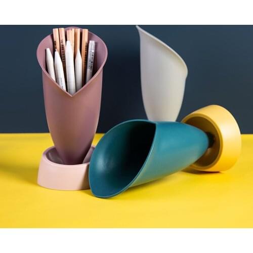 Hollow-Carved Design Chopsticks Plastic Drain Rack Desktop Make-Up Brush Spoon Fork Storage Stand Rack Tableware Drain Organizer