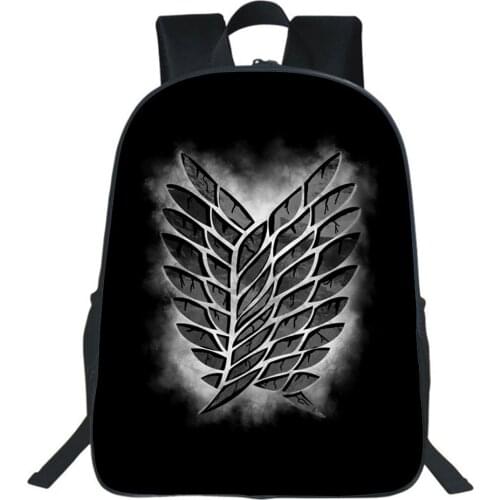 Anime Attack On Titan Backpack Boy Girl School Bag Kawaii Kid Backpack Teens Fashion Simplicity Bookbags Cartoon Casual Rucksack