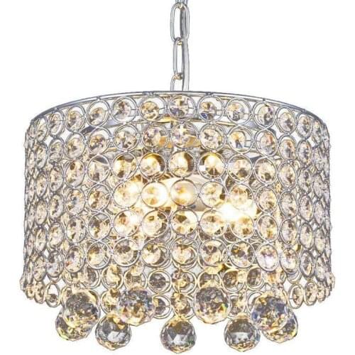Nordic Crystal Pendant Lamp Decoration Use For Bedroom Living Room Restaurant LED Crystal Pendant Light E12 3w*3