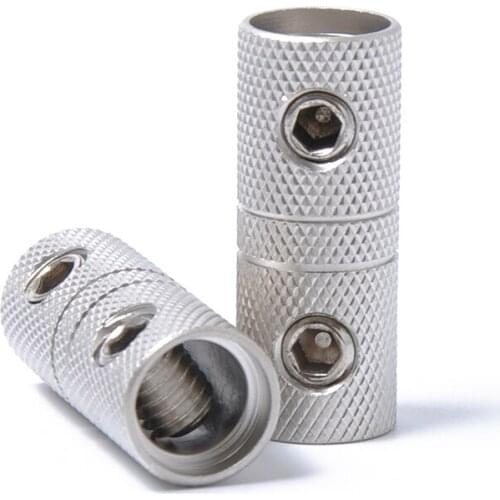 2PCS Wire Coupler Terminal Butt Connector 4AWG Gauge Joiner Barrel Set Screw Deep Wire Recesses Perfect for Extending