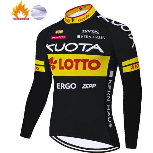 New KUOTA mayot ciclismo hombre long sleeve Winter Thermal Fleece Bike Clothing men Bicycle wielren shirt heren 2020