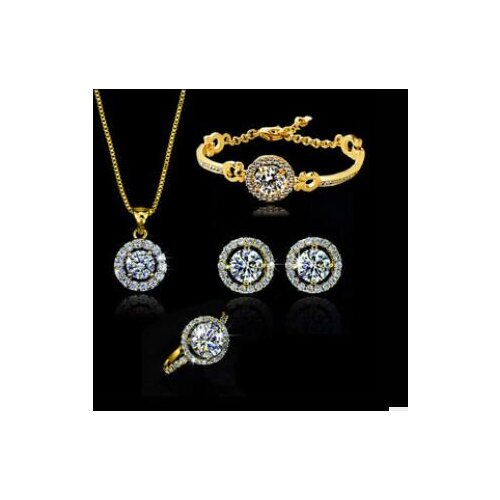 Austria crystal jewelry wholesale Necklace Earrings Set bright Qianqian whisper Pendant Earrings jewelry setWomen Party