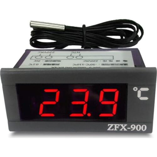 ZFX-900 Embedded Temperature Meter Intelligent Digital Temperature Display Panel for Refrigerator Deepfreeze Cold Closet