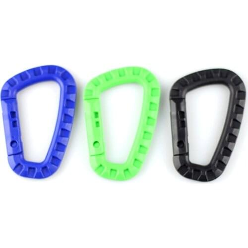 1PCs Climbing Carabiners Buckles Hooks Clip Militery Survival Kit Edcgear Emergency Plastic Outdoor EDC Camping Equipment