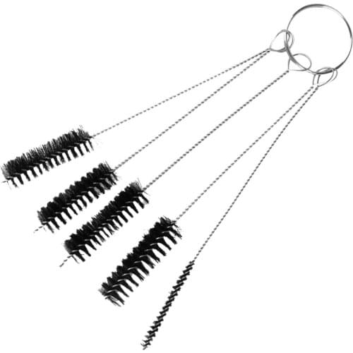 5 Lot Nylon Wire Machine Tube Grip Nozzle Pipe Brushes for Glasses Bottle