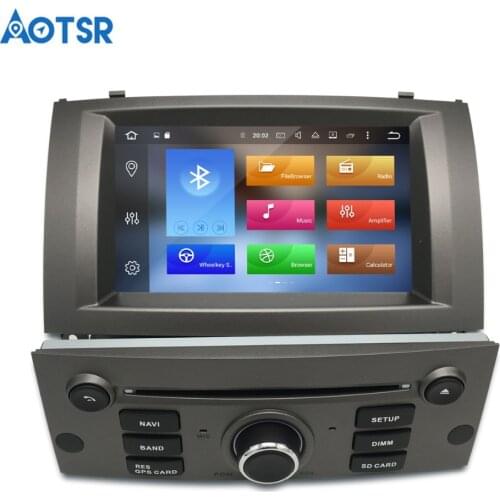 Android 9.0 Car DVD CD Player for Peugeot 407 2004-2010 Car GPS Satnav car stereo unit GPS navigation with DSP and free camera
