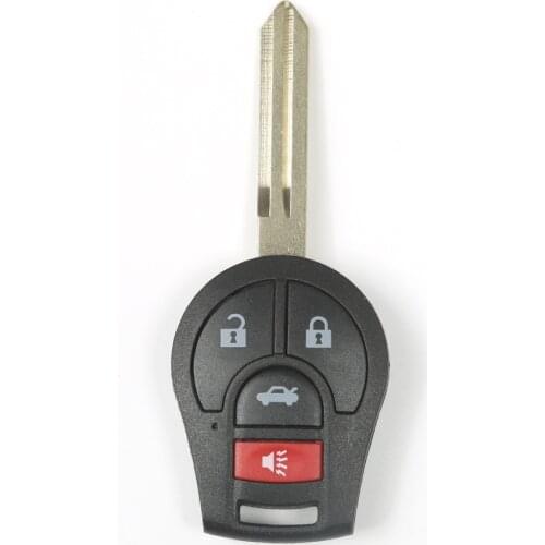 Lockartist Auto Transponder 3+1Buttons 433/434MHz Straight Remote Control Straight Car Key for Nissan New Sunny Free Shipping