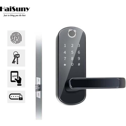Biometric Fingerprint Lock Security Intelligent Indoor Door Lock Fingerprint Key Card Bluetooth APP Smart Unlock Electronic Lock