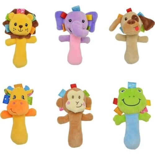 Baby Toys Animal Cute Baby BB Stick Baby Toys 0-12 Months Soft Baby Hand Rattle Baby Soothing hand grasping stick Toys